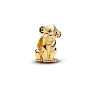 Pandora Disney The Lion King Simba 14k gold-plated charm with black and pink enamel