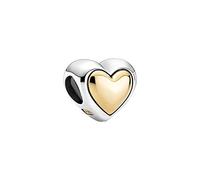 Pandora Domed Golden Heart Charm 799415C00
