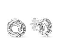 Pandora Moments Sterling Silver Family Always Encircled Stud Earrings, No Box