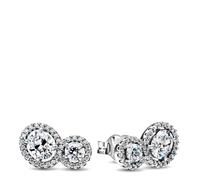 Pandora Earrings Halo and Hug Stud Earrings 293774C01