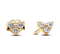 Pandora Earrings Heart and Triple Gem Stud Earrings 263003C01