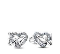 Pandora Earrings Intertwined Heart and Butterfly Stud Earrings 294476C01