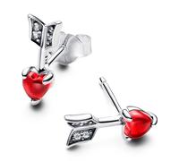 Pandora Earrings Murano Glass Heart and Arrow Earrings 293668C01