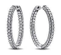 Pandora Earrings Pandora Timeless Pave Row Hoop Earrings 293016C01