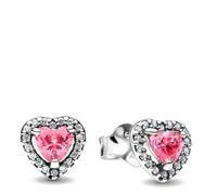 Pandora Moments 298427C02 Pink Heart Earrings