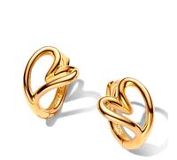 Pandora Earrings Small Heart Hoop Earrings, Organic Shape 264359C00