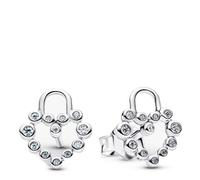 Pandora Earrings Sparkling Heart Padlock Stud Earrings 294419C01