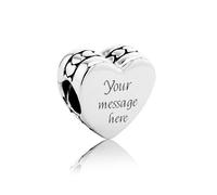 Pandora Engraving Heart Charm - Silver