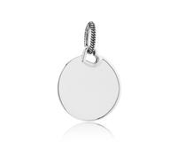 Pandora Engraving Round Pendant - Silver