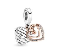 Pandora Moments Women's Sterling Silver Blue Butterfly & Quote Double Dangle Charm, No Box