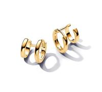 Pandora Essence 14k Gold-plated double huggie hoop earrings