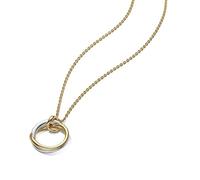 PANDORA Essence 363882C00-45 Organic Shaped Bicolour Pendant Necklace 14 Carat Gold-Plated Sterling Silver Size: 45 cm