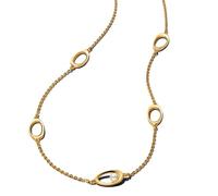 Pandora Essence 363883C01-45 Organic Shaped Oval and Treated Freshwater Cultured Pearl Necklace Made of 14 Carat Gold-Plated Sterling Silver Size: 45 cm, 45cm, Sterling Silver, Pearl