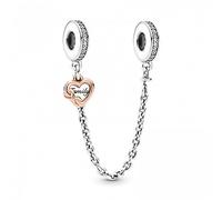 Pandora Family Heart Safety Chain Charm 789541C01-05