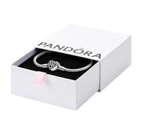 Pandora Family Tree Heart clasp snake chain bracelet, 21