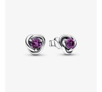 PANDORA February Birthstone Eternity Circle Stud Earrings 292334C02
