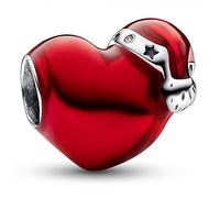 Pandora Metallic Red Christmas Heart Charm