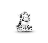 PANDORA Friends Bruno the Unicorn Charm Sterling Silver 12.2 x 13.8 x 10.5 mm (D x H x W), one size, Sterling Silver, No Gemstone