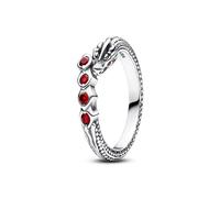 Pandora Game of Thrones House of the Dragon sterling silver ring with salsa red crystal