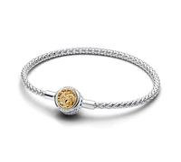 Pandora Game of Thrones House Sigil Clasp studded chain sterling silver and 14k gold-plated bracelet, 19