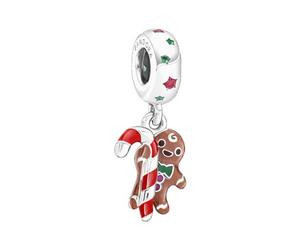 Pandora Gingerbread Man Dangle Charm - Silver