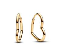 Pandora Gold Asymmetrical Heart Hoop Earrings