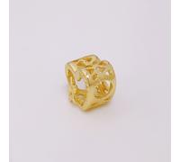 Pandora Gold Beaded Open Heart Charm