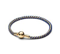 Pandora Gold Blue Cord Box Chain Bracelet - 18cm