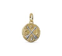 Pandora Gold Crossing Arrows Medallion Charm