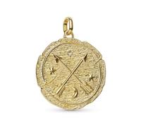 Pandora Gold Crossing Arrows Oversized Medallion Charm
