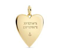 Pandora Gold Engravable Heart Oversized Tag Pendant