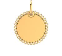 Pandora Gold Engravable Round Tag Pendant