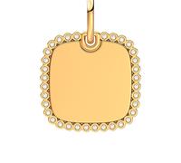 Pandora Gold Engravable Square Tag Pendant