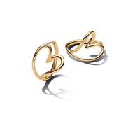 Pandora Gold Heart Hoop Earrings