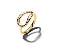 Pandora Gold Organically Shaped Stone-Set Statement Ring - 52