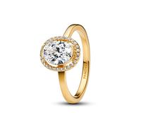 Pandora Gold Oval Sparkling Halo Ring - 52