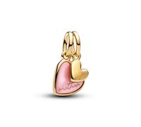 Pandora Gold Pink Mother & Daughter Splitable Dangle Charms