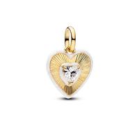 Pandora Charms White Radiant Heart Medallion Charm