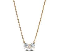 Pandora Gold Sparkling Bow Collier Necklace