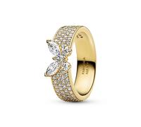 Pandora Gold Sparkling Butterfly Bold Ring - 52 Pandora Ring
