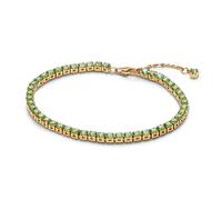 Pandora Gold Sparkling Green Tennis Bracelet - 20cm