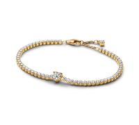 Pandora Gold Sparkling Heart Tennis Bracelet - 18cm