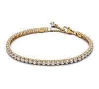 Pandora Timeless 14k Gold-plated bracelet with clear cubic zirconia, 18