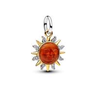 Pandora Gold Swirling Sun Two-Tone Dangle Charm