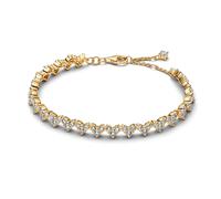 Pandora Gold Triple Stone Heart Bracelet - 20cm
