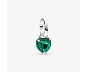 PANDORA Green Chakra Heart Mini Dangle Charm 793042C03