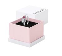 PANDORA Women's Silver Ring Halo Hearts 193662C01, metallic silver, 50/15,9, Modern