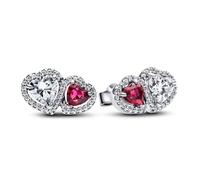 Pandora Timeless Sterling Silver Cubic Zirconia Heart Earrings 293633C01