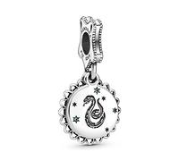 PANDORA Harry Potter 798620C01 Slytherin Charm Silver 1.38cm, one size, Precious metal, Not applicable