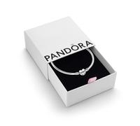 PANDORA Heart Clasp Bangle Bracelet for Charms, Size 19, Gift Box